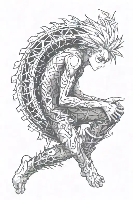 Hunter x Hunter spine tattoo tattoo design idea