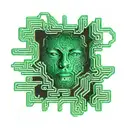 A surreal scene of a person trapped in a dark maze with green eyes glowing in the darkness, representing the struggles of depression tattoo design idea