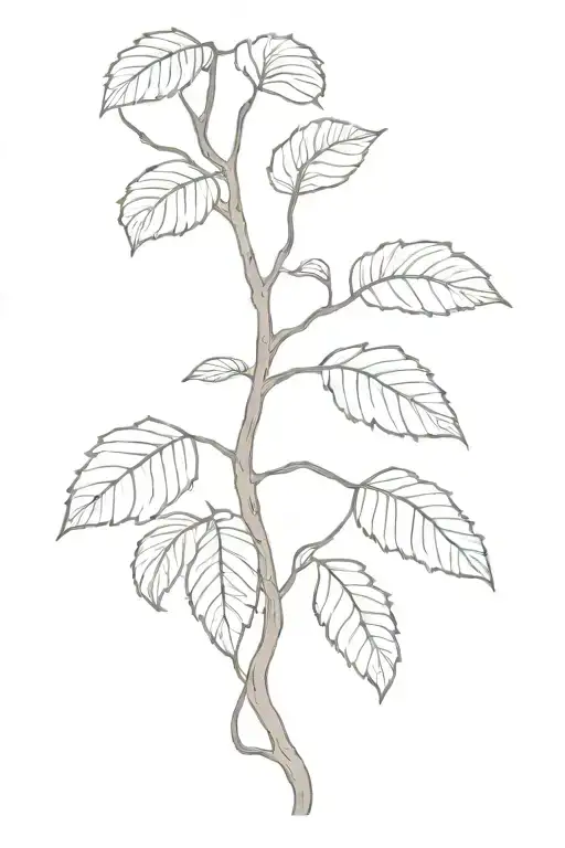 black walnut tree  tattoo design idea