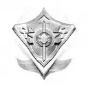 Israel warrior with a shield in a sketch style tattoo design idea