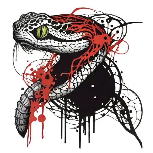 Cobra and the eye of evil signs tattoo design idea