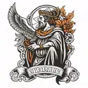stoic virtues - wisdom, courage, justice, temperance tattoo design idea