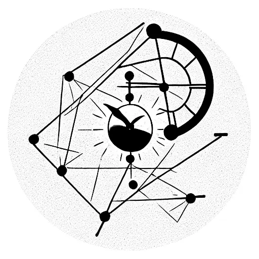 sandclock and spinning globe  tattoo design idea