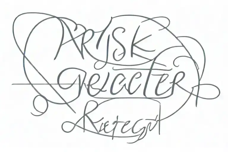 Risk greater regret tattoo design idea