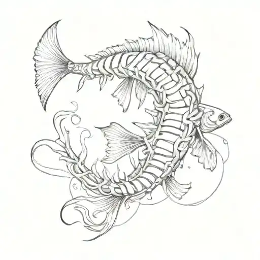fishbone tattoo design idea