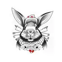 japanese rabbit tattoo design idea