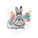japanese rabbit tattoo design idea