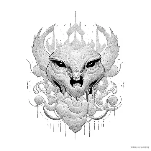 waves and sadness tattoo design idea