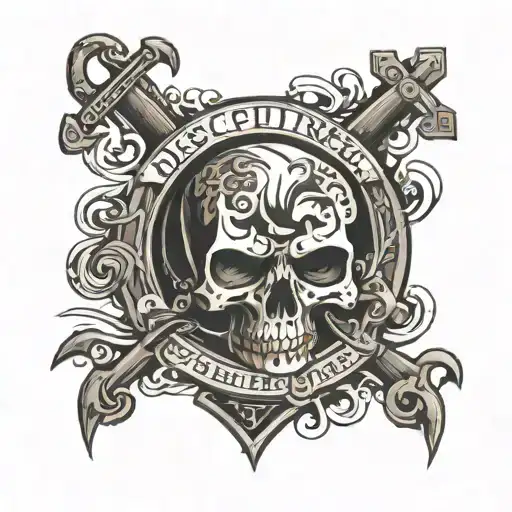 discipline hard work tattoo design idea