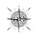 Compass with a message that everything happens for a reason tattoo design idea