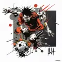 luffy football player tattoo design idea