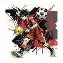 luffy football player tattoo design idea