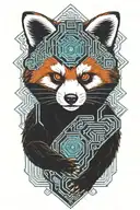 red panda  tattoo design idea