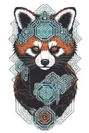 red panda  tattoo design idea