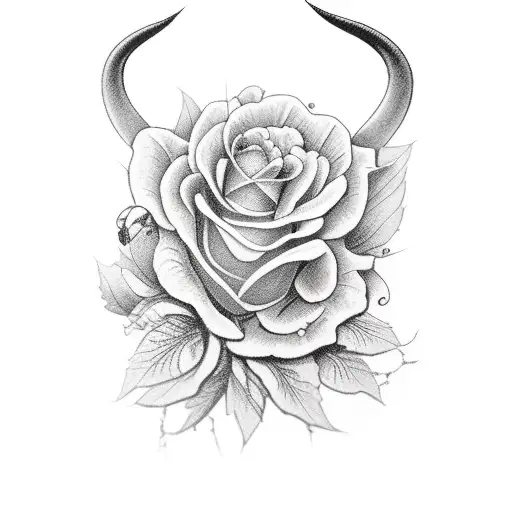 Realism "Matador With Flowers And Bull" Tattoo Idea - BlackInk