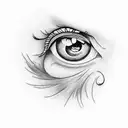 eye crying tattoo design idea