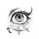 eye crying tattoo design idea