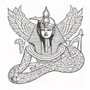 osiris Egyptian tattoo design idea