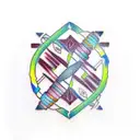 matching brother tatoo of a dna strand and finger print incorporated tattoo design idea