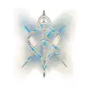 matching brother tatoo of a dna strand and finger print incorporated tattoo design idea