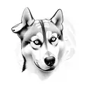 husky and beagle tattoo design idea