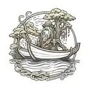 Treebeard canoe tattoo design idea