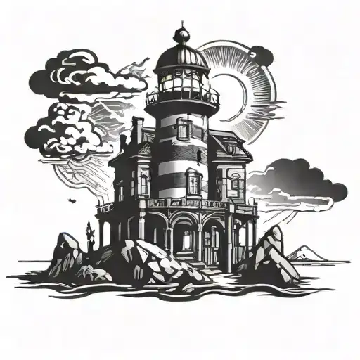 bioshock light house tattoo design idea
