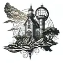 bioshock light house tattoo design idea