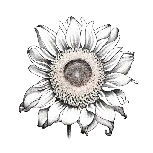 sunflower and gardenia tattoo design idea
