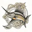 marlin tattoo design idea