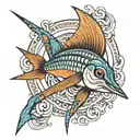 marlin tattoo design idea