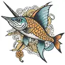 marlin tattoo design idea