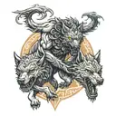 vidar vs fenrir tattoo design idea