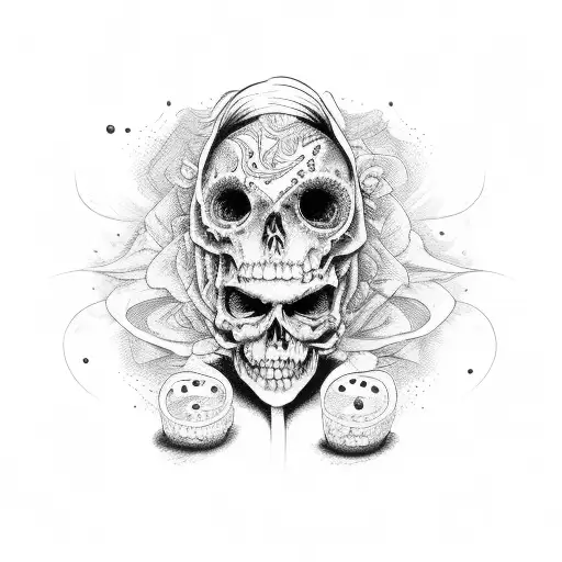 corpse of the bride with the other characters tattoo design idea