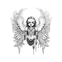 icarus fallen angel tattoo design idea