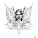 icarus fallen angel tattoo design idea