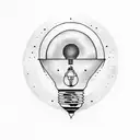 lightbulb  tattoo design idea