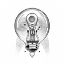 lightbulb  tattoo design idea
