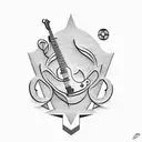 elvis music notes tattoo design idea