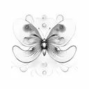Sound waves forming a butterfly shape tattoo design idea