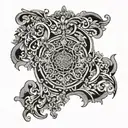 renaissance style tattoo design idea