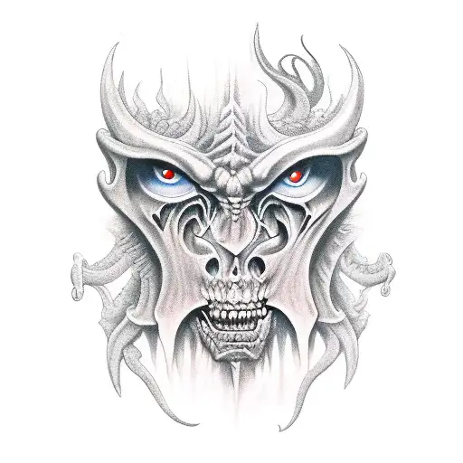demons native pride tattoo design idea