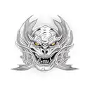 demons native pride tattoo design idea