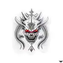 demons native pride tattoo design idea