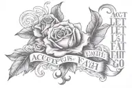 quote " accept what is let go of what was and have faith of what will be  tattoo design idea