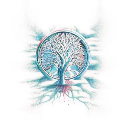dna, tree of life, medicine half sleeve  tattoo design idea