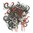 Medusa devil tattoo design idea