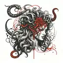 Medusa devil tattoo design idea