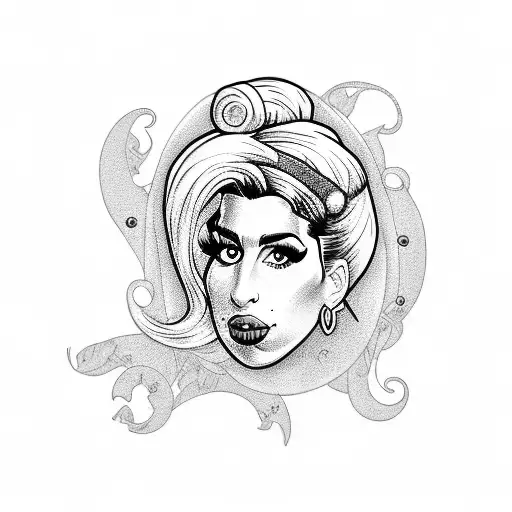 Amy Winehouse  tattoo design idea