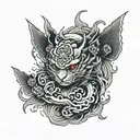 gojo satoru sleep tattoo design idea